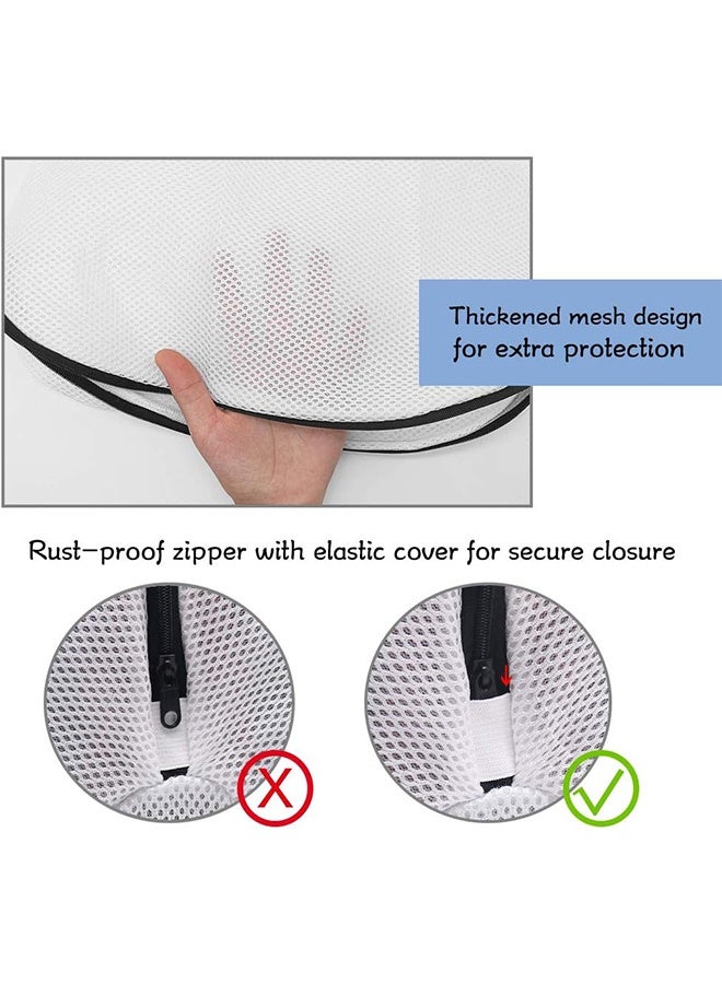أكياس غسيل الأحذية، 3 قطع من أكياس الغسيل الشبكية للأحذية، الأحذية الرياضية، المدربين، أحذية التنس، الشبشب، تناسب حتى المقاس 12 للرجال - Image 3