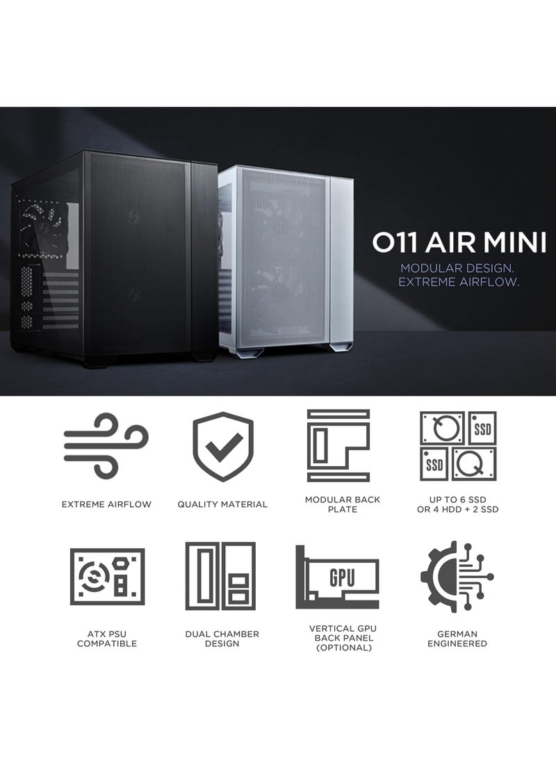 Lian Li O11 AIR Mini White ATX Case - O11AMW - Image 5