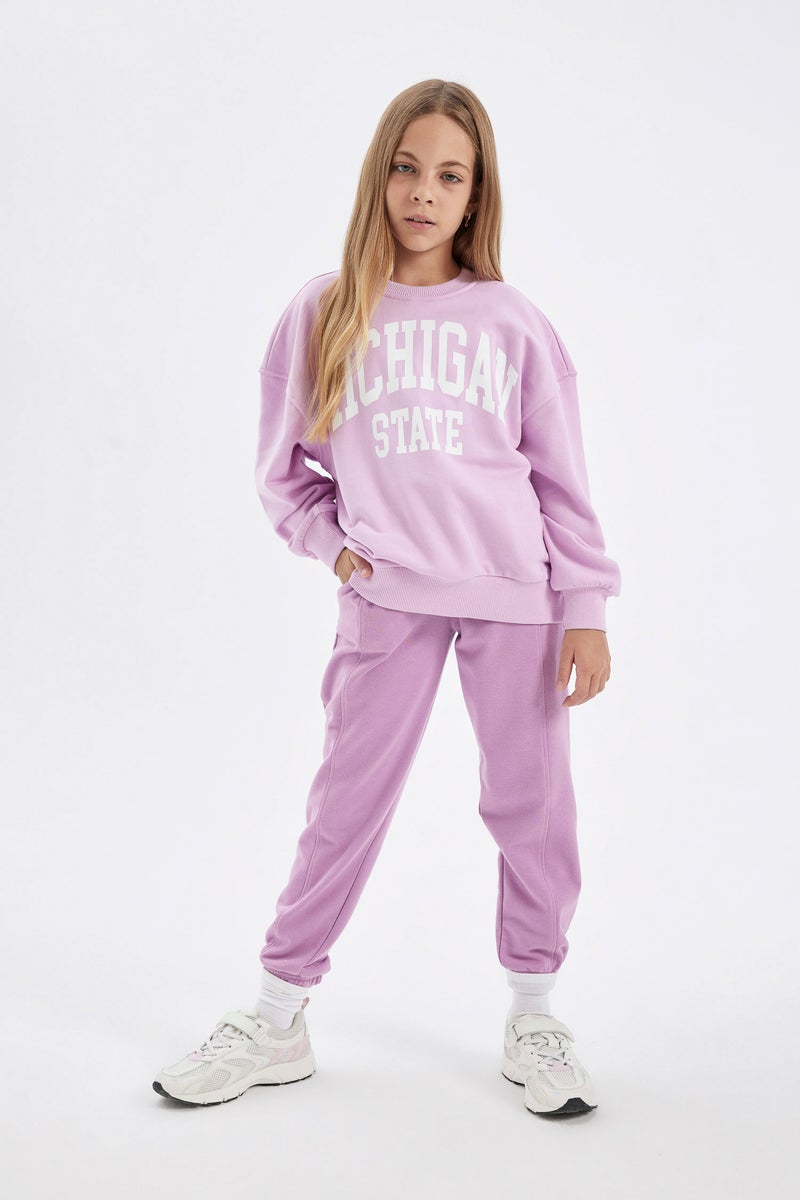 DeFacto Purple Girl Girl Jogger School Sweatpants Casual - Image 1
