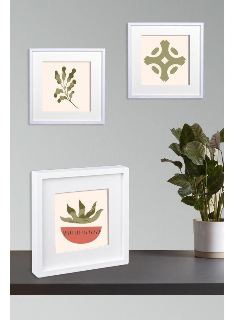 Nobbystar - White 21x21cm Square Photo Frame with Adhesive Removable Mat - Pack of 3 - Image 1