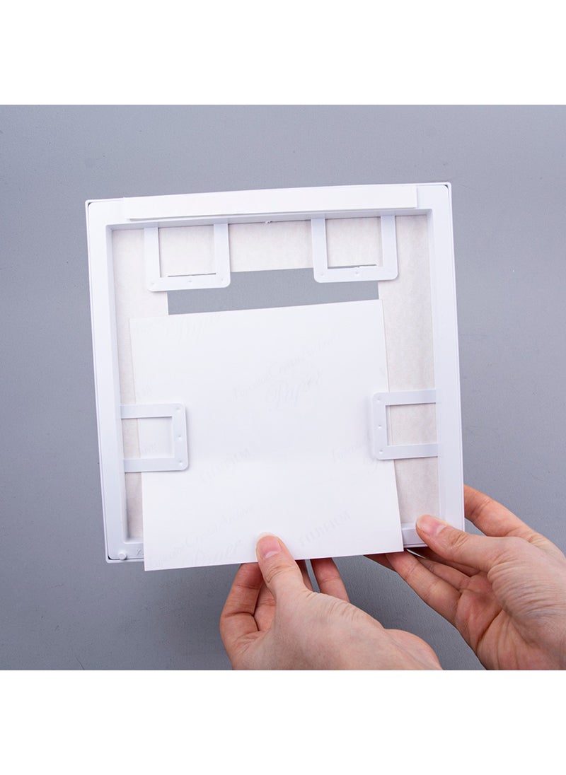 Nobbystar - White 21x21cm Square Photo Frame with Adhesive Removable Mat - Pack of 3 - Image 1