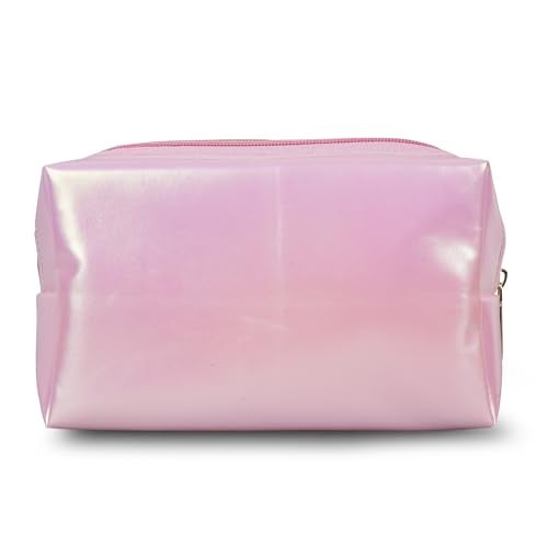 Shamax® Pouches, Makeup Organizer, Cosmetic Travel Organizer Pouch,Zipper Closure Portable Makeup Pouch, Stationery Bag for Students Girls Adults Office with Pockets, Toiletry Bag(Pack of 2) (Pink) - Image 2