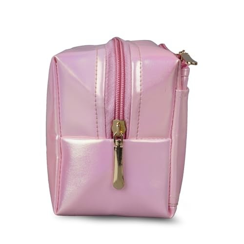 Shamax® Pouches, Makeup Organizer, Cosmetic Travel Organizer Pouch,Zipper Closure Portable Makeup Pouch, Stationery Bag for Students Girls Adults Office with Pockets, Toiletry Bag(Pack of 2) (Pink) - Image 5