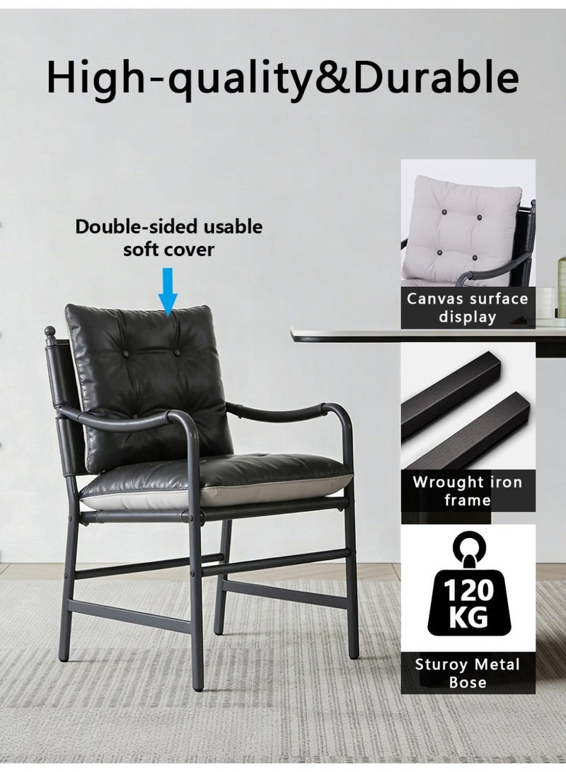 DGL Comfortable PU Leather Chair with Metal Frame，dinning chair， Easy to Assemble and Detach for Ultimate Relaxation - Image 4