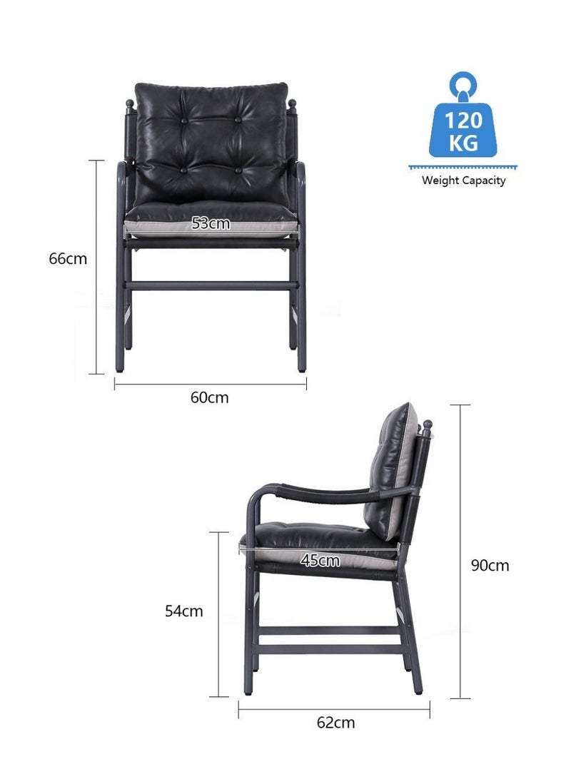 DGL Comfortable PU Leather Chair with Metal Frame，dinning chair， Easy to Assemble and Detach for Ultimate Relaxation - Image 5