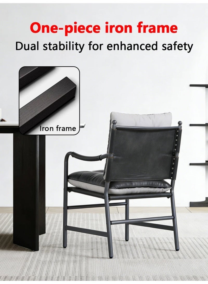DGL Comfortable PU Leather Chair with Metal Frame，dinning chair， Easy to Assemble and Detach for Ultimate Relaxation - Image 3