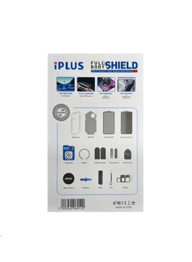 IPLUS 360° Ceramic Screen Protection Case for iPhone 14 PRO – Full Body Coverage, Shockproof, Slim Fit, Clear Design - Image 5