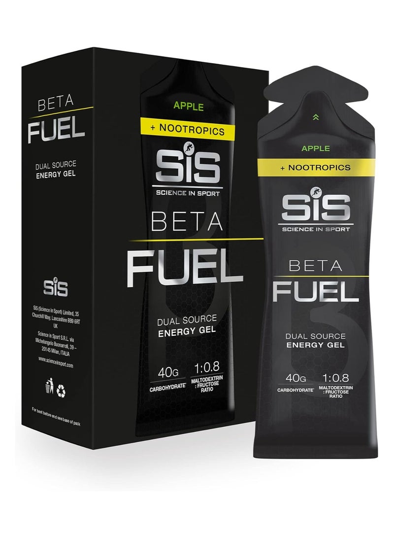 SIS Beta Fuel Dual Source Energy Gel, Apple + Nootropics, 1:0.8 Maltodextrin:Fructose Ratio, Science in Sport - Image 3
