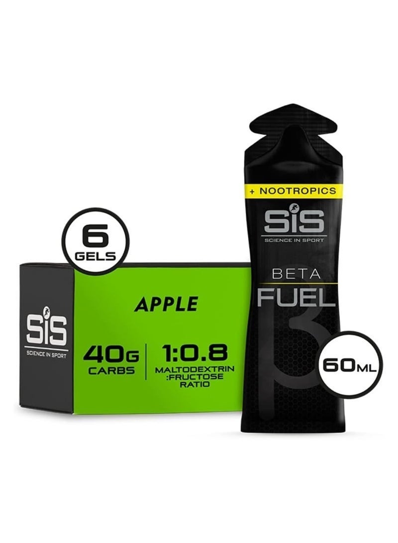 SIS Beta Fuel Dual Source Energy Gel, Apple + Nootropics, 1:0.8 Maltodextrin:Fructose Ratio, Science in Sport - Image 3