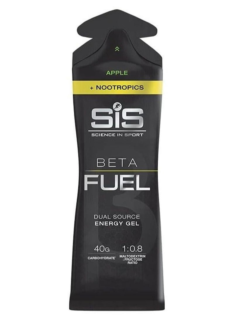 SIS Beta Fuel Dual Source Energy Gel, Apple + Nootropics, 1:0.8 Maltodextrin:Fructose Ratio, Science in Sport - Image 1