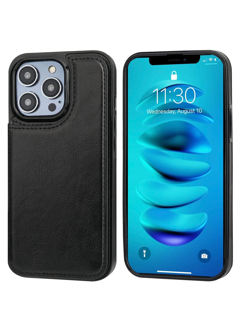 Generic iPhone 14 Pro Max Wallet Case with Card Holder and Camera Protection, Durable Flip Leather Cover for Men and Women  - Image 3