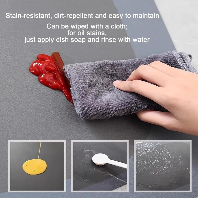 Xlot Kitchen Mats for Floor 2Pcs, Washable Anti Fatigue Mat for Cushioned, 15.7"x23.6"+15.7"x47.2", Waterproof Kitchen Rugs, Non Slip Comfort Standing Mat Rug for Home, Sink, Laundry (Yor flower tiles) - Image 4