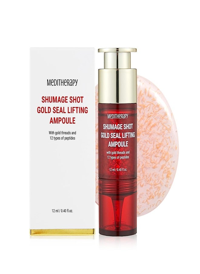 MEDITHERAPY Shumage Shot Gold Seal Lifting Ampoule, Gold Threads and Collagen Serum for Anti-wrinkles, Lifting Ampoule, Glowing Skin, Korean Skincare, 0.4 fl.oz. - Image 1