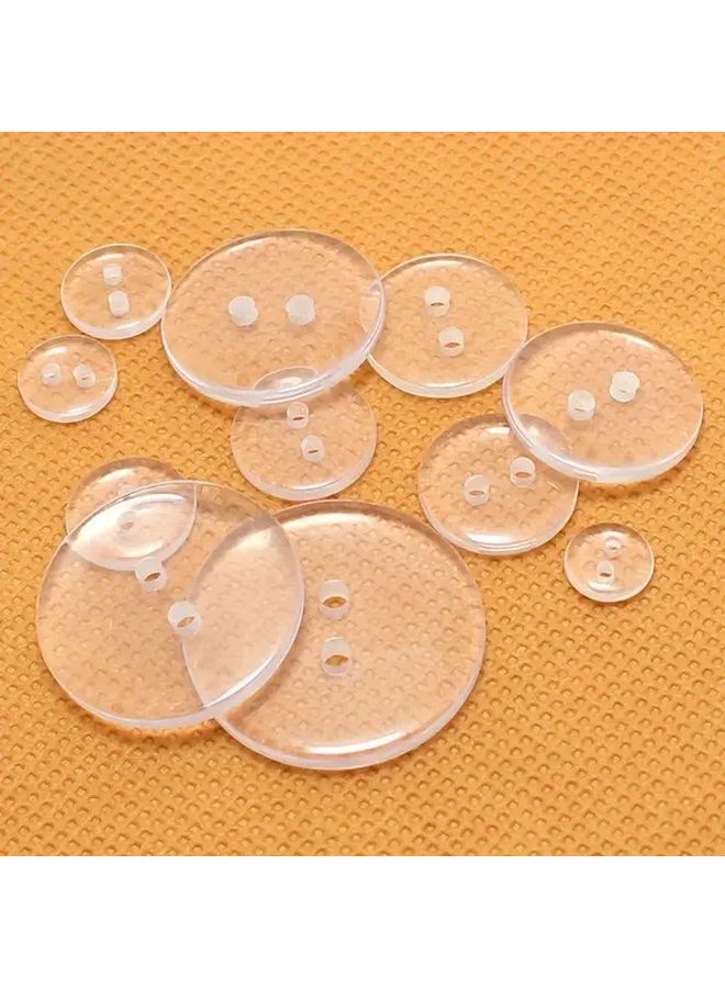 50 زرًا من الراتينج الشفاف بحجم 10 مم دائري للأعمال اليدوية والخياطة وإصلاح الدي آي واي - Image 5