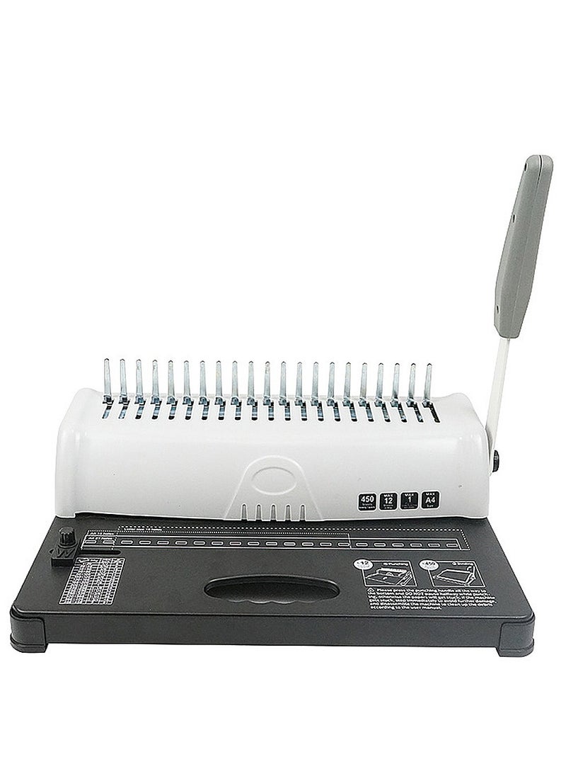 Kidle - Glue Ring Clip Strip Comb Binding Machine , 21-Holes, 450 Sheets, Comb Binding Machines, Comb Binder Machine   Book Maker Perfect for Letter Size, A4, A5 or Smaller Sizes - Image 1
