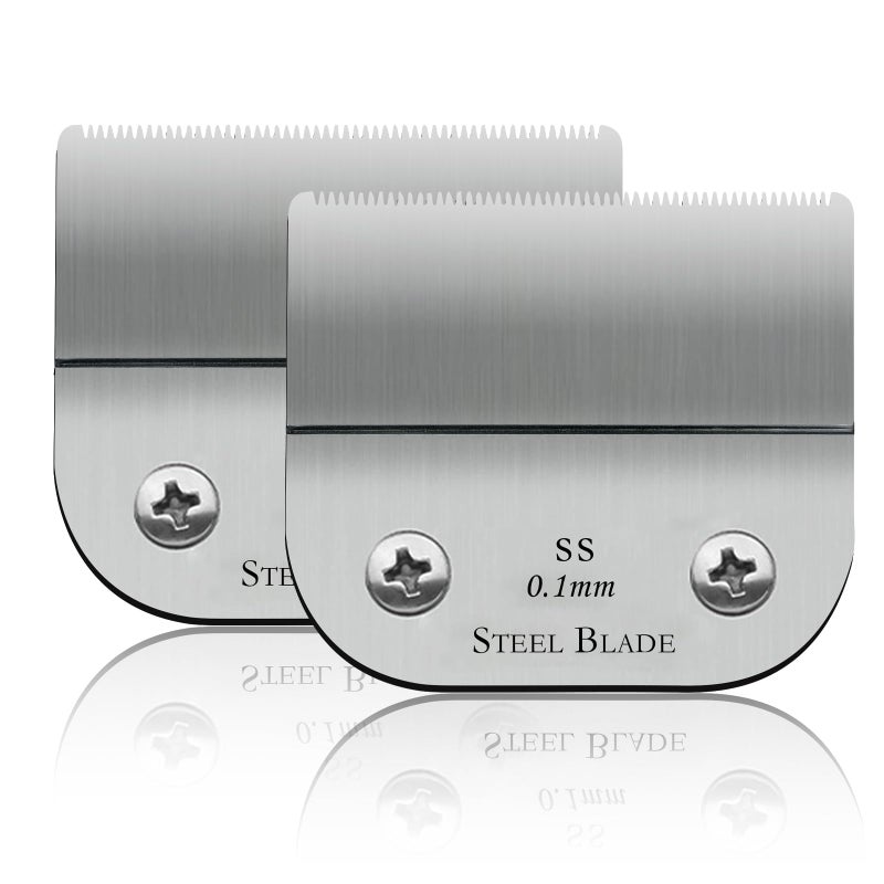2 Packs Model 64160 Professional Detachable Replacement StainlessSteel BladesCut Length 115001mmcompatible with Andis Ultraedge Outliner Bladeoster Classic 76StarTeqPowerTeqA5 Clipper