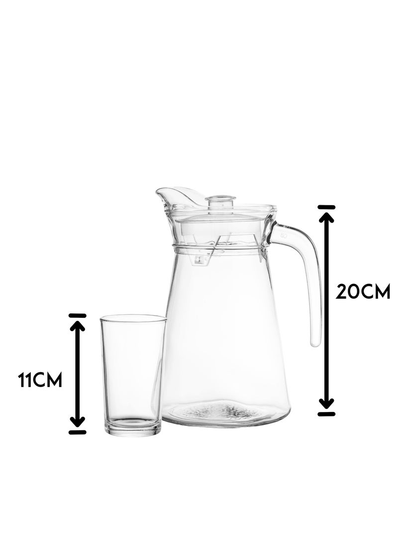 Green Apple A Glass Set Consisting Of 4 Cups Of 300 Ml For Juice And Water  - Image 3