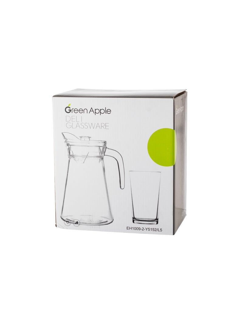 Green Apple A Glass Set Consisting Of 4 Cups Of 300 Ml For Juice And Water  - Image 4