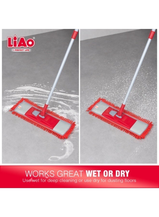 LIAO LA2210 Microfiber Mop – High Absorbency Floor Cleaning Mop with Telescopic Handle - Image 2