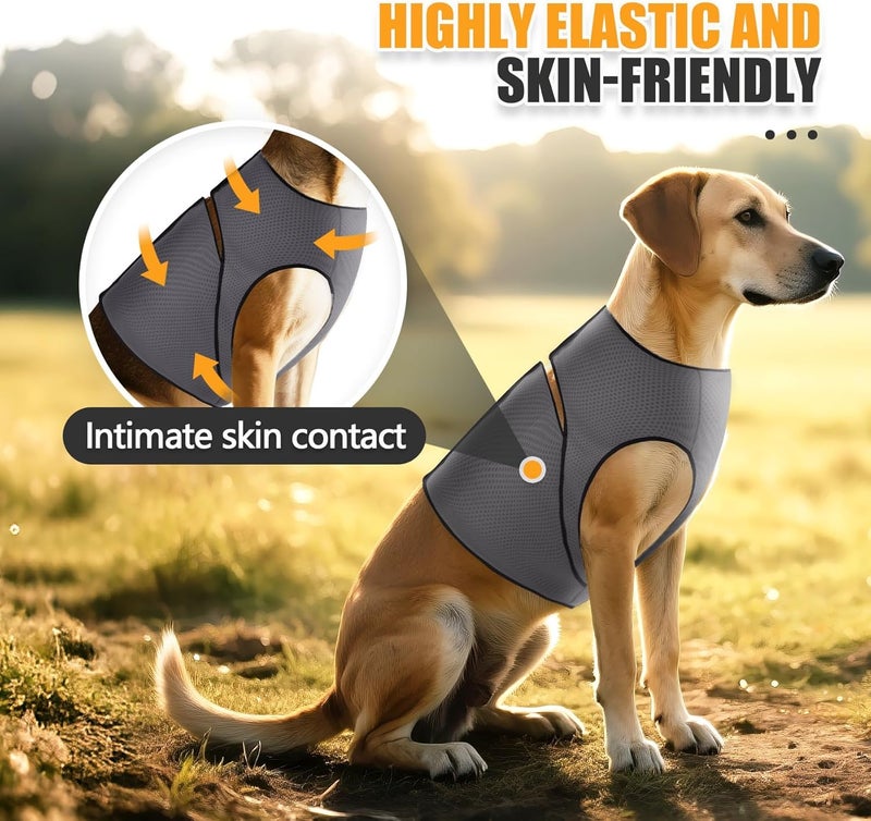 KASTWAVE Rack friendly Dog Anxiety Vest for Calming and Stress Relief, Breathable Mesh Pressure Shirt for Thunderstorms, Fireworks, Separation Anxiety, Adjustable Soft Wrap for Dogs, Travel and Vet Visits (L) Heat insulation layer - Image 3