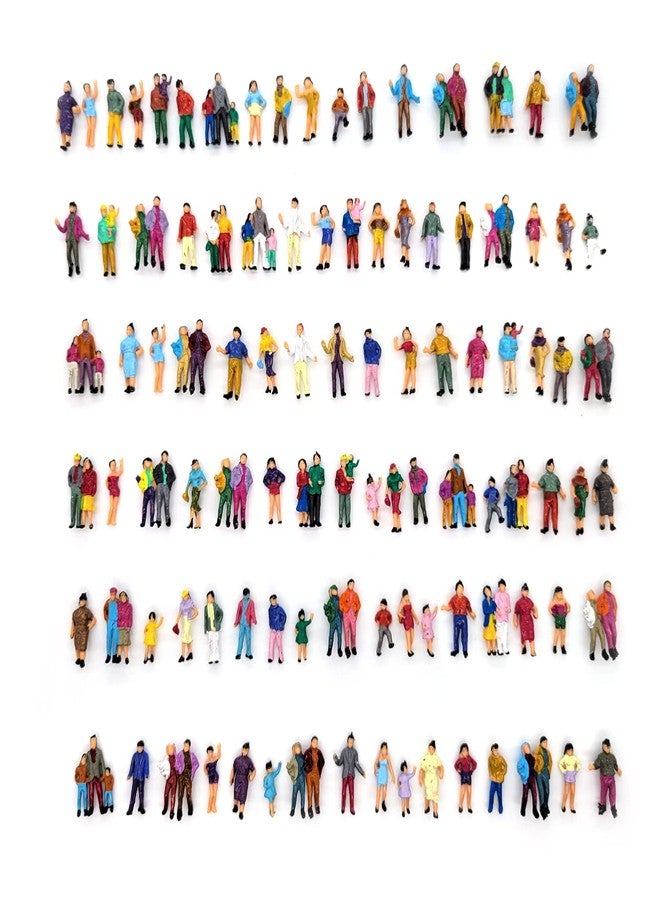CWBPING 100pcs 1:87 Ho Scale Hand Painted Model Train Park Street Passenger People Figure - Image 1