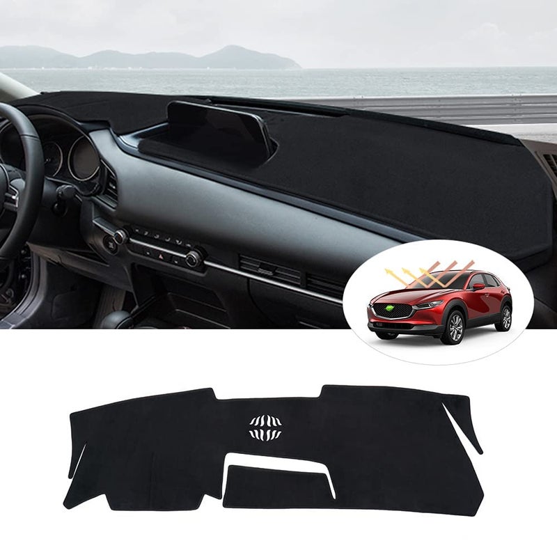 غطاء لوحة القيادة من أوتوردير لمازدا CX30 2020-2023 ملحقات غطاء اللوحة غطاء فانيلا واقي من أشعة الشمس والأشعة فوق البنفسجية بدون HUD