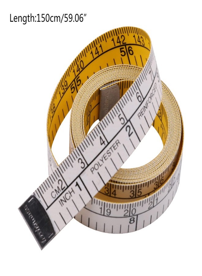 BYNNIX Soft Flat Ruler Body Measuring Ruler Sewing Tailor-Tape Measure 150cm/60inch Centimeter Meter Sewing Measuring Tape Measuring Ruler For Tile Multi Angle For Sewing Kids Growth Woodworking Tool - Image 3