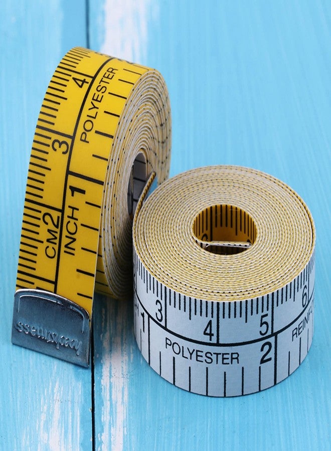 BYNNIX Soft Flat Ruler Body Measuring Ruler Sewing Tailor-Tape Measure 150cm/60inch Centimeter Meter Sewing Measuring Tape Measuring Ruler For Tile Multi Angle For Sewing Kids Growth Woodworking Tool - Image 2