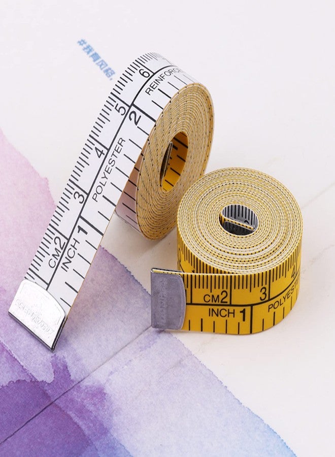 BYNNIX Soft Flat Ruler Body Measuring Ruler Sewing Tailor-Tape Measure 150cm/60inch Centimeter Meter Sewing Measuring Tape Measuring Ruler For Tile Multi Angle For Sewing Kids Growth Woodworking Tool - Image 4