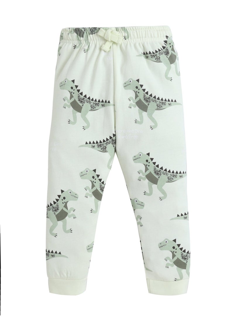 victor and jane Infant Boys Nature Print Cotton Pajama Set – T-Shirt & Pajama Pants Nightwear - Image 4