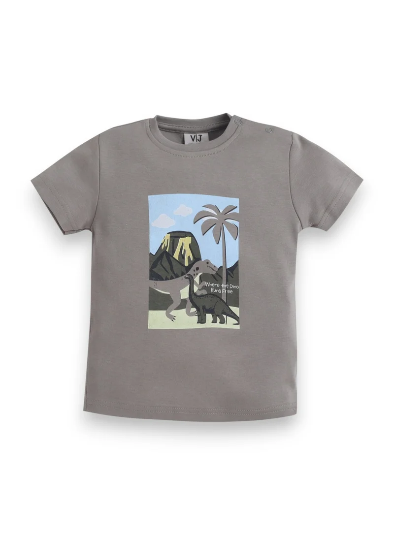 Victor And Jane  Infant Boys Nature Print Cotton Pajama Set – T-Shirt & Pajama Pants Nightwear for Men | Best Price UAE