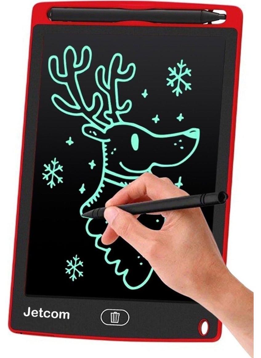 Canderel Digital Pen Drawing Writing Board Note Writing Training Tablet Writing Tablet 8.5 Inch Red  - Image 1