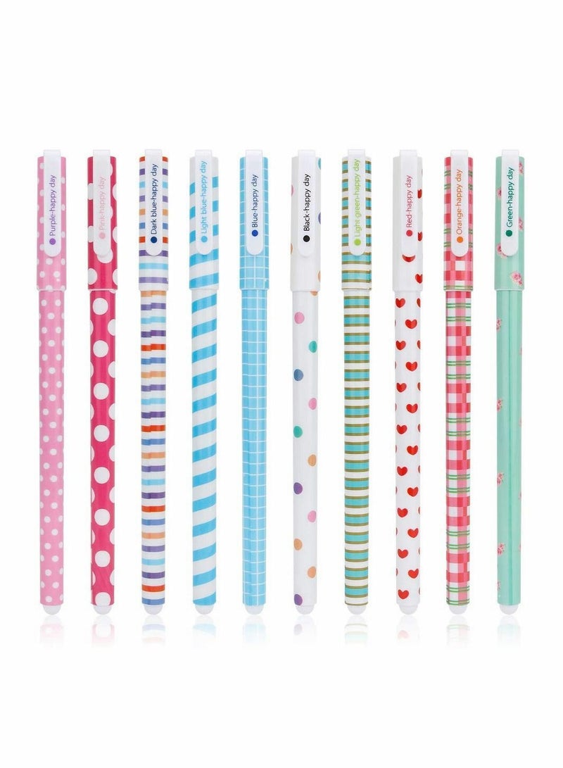 Y&D Gel Pens, 10 Pack Color Cute Ink Cartoon Stationery Ballpoint for Writing Drawing Gifts, Multi Colored Pens 0.38 mm Fine Point Women Girls Kids Children Students Gifts - Image 1