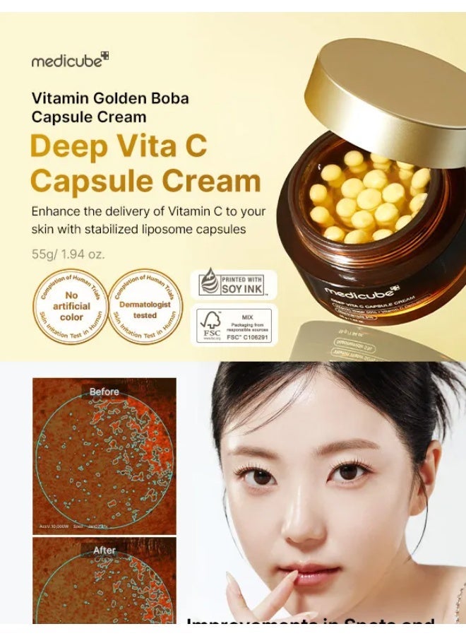 Medicube – كريم كبسولة فيتا سي العميق – إشراقة وحماية مكثفة للبشرة - Image 5