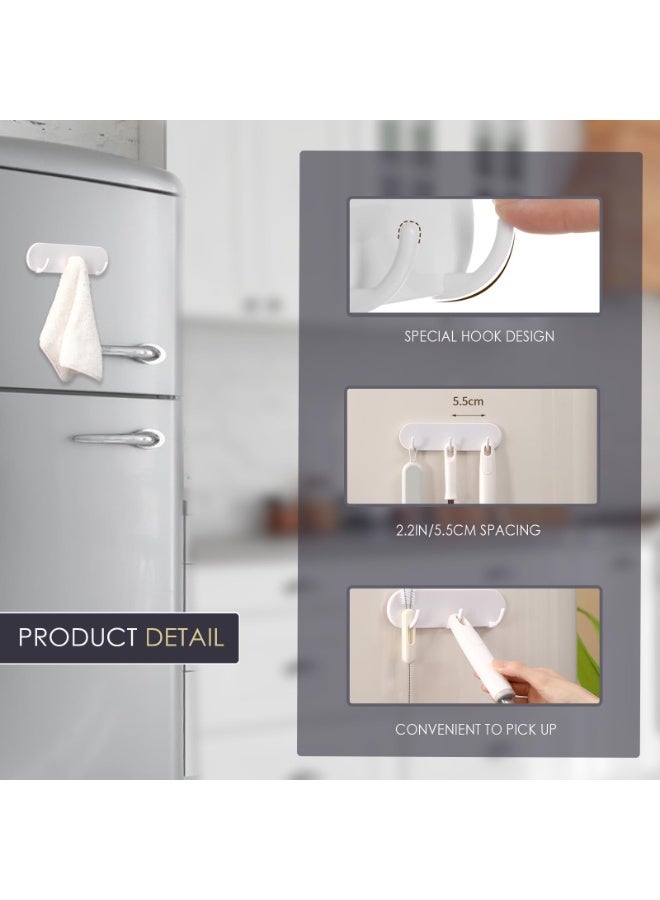 【2PCS Fridge Magnet Hooks】Strong Magnetic Hooks Kitchen Iron Door Multi-Function Hangers | ABS Material Magnetic Adsorption Flexible Movement | Extended Curved Hook Secure Placement | 5.5cm Spacing Multi-Purpose Storage | No Drill Installation Easy Access | Apron Towel Hanging - Image 4