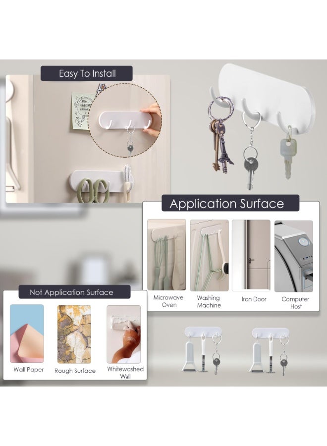 【2PCS Fridge Magnet Hooks】Strong Magnetic Hooks Kitchen Iron Door Multi-Function Hangers | ABS Material Magnetic Adsorption Flexible Movement | Extended Curved Hook Secure Placement | 5.5cm Spacing Multi-Purpose Storage | No Drill Installation Easy Access | Apron Towel Hanging - Image 5