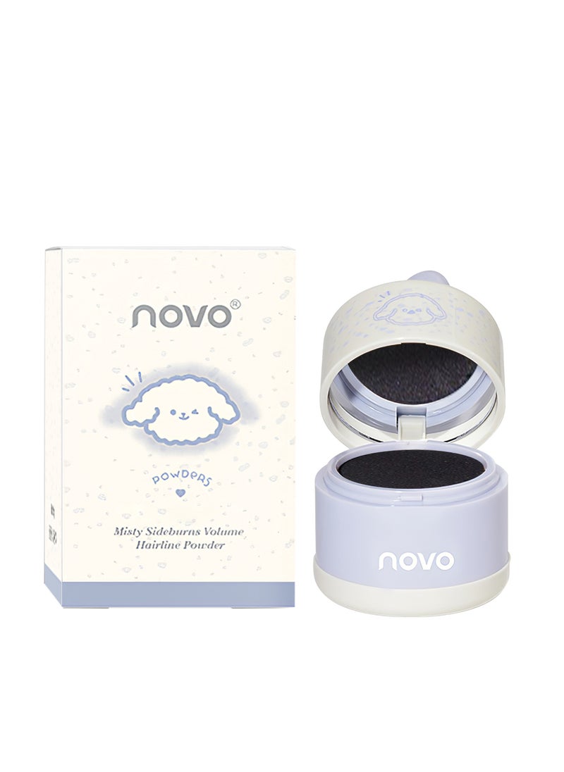 Novo Misty Sideburns Volume Hairline Powder, Instantly Hairline Powder, Waterproof Long Lasting Root Touch Up Hair Shadow Powder, Quick Cover Grey Hair Root Concealer  - Image 1