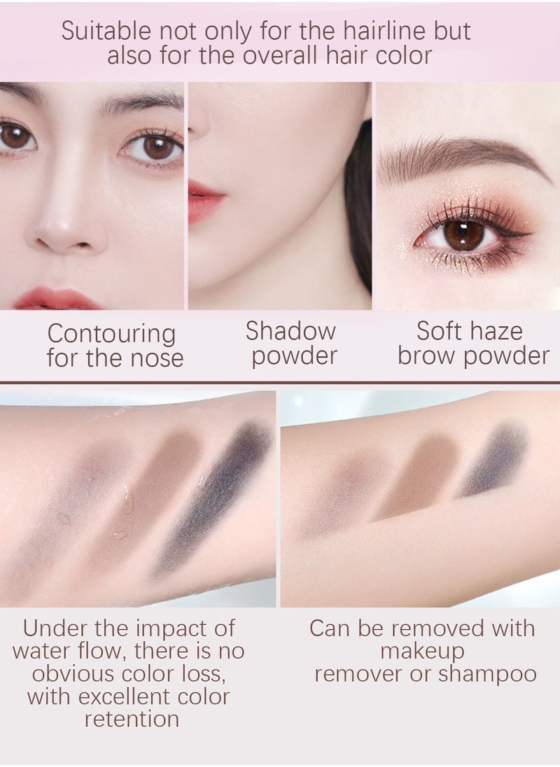 Novo Misty Sideburns Volume Hairline Powder, Instantly Hairline Powder, Waterproof Long Lasting Root Touch Up Hair Shadow Powder, Quick Cover Grey Hair Root Concealer  - Image 4