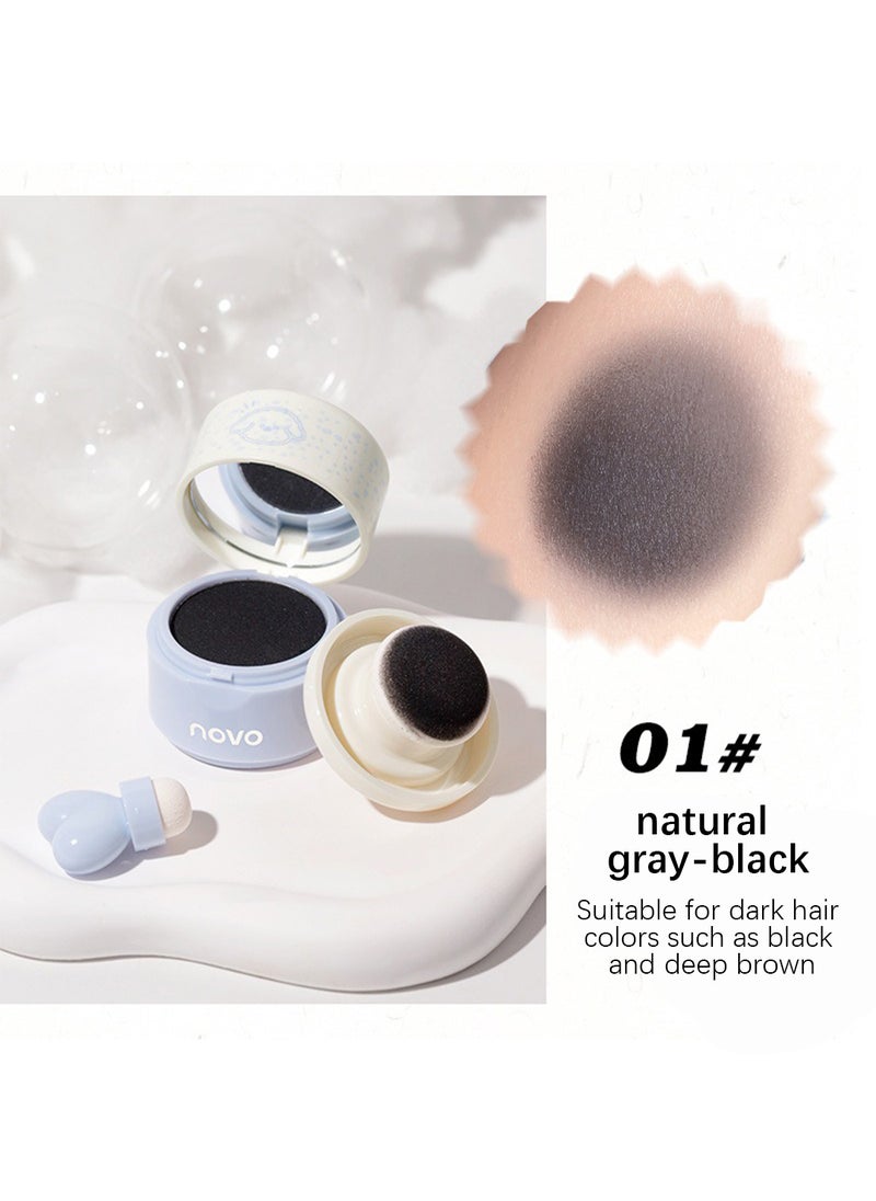 Novo Misty Sideburns Volume Hairline Powder, Instantly Hairline Powder, Waterproof Long Lasting Root Touch Up Hair Shadow Powder, Quick Cover Grey Hair Root Concealer  - Image 2