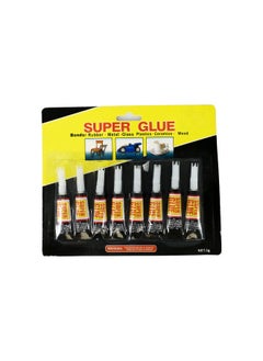 Rahalife Set of 8 Super Glue Adhesive Gum Clear color Strong Adhesion Instant Bonding Glue Liquid with Precision Applicator All purpose Fast Drying Glue  - Image 1