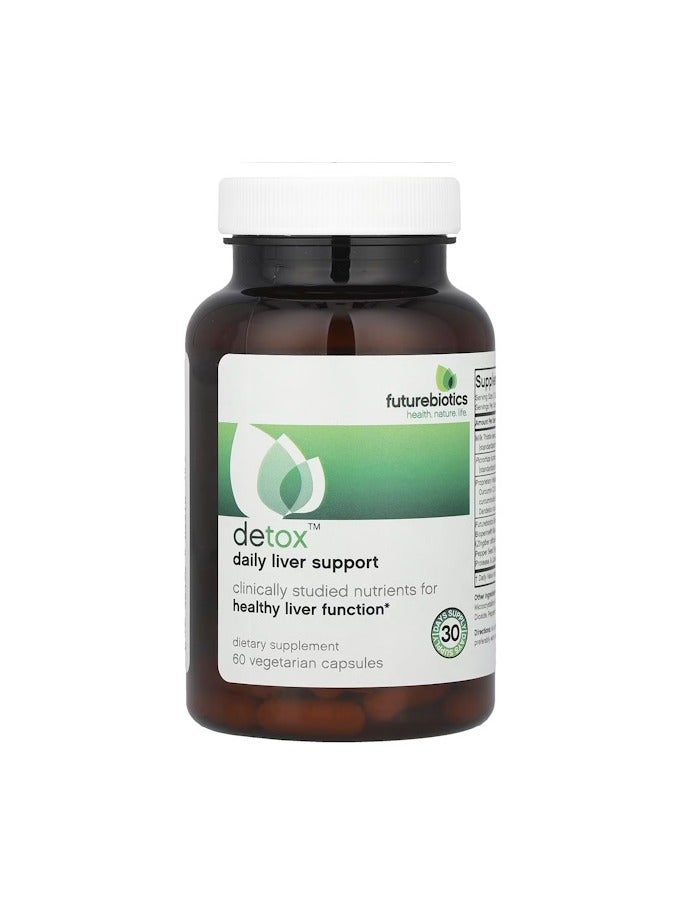فيوتشر بايوتكس Futurebiotics، Detox™، دعم يومي للكبد، 60 كبسولة نباتية