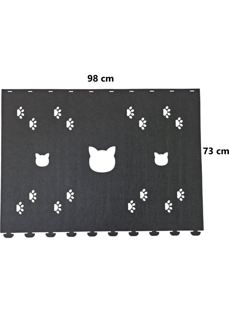 Cat Tunnel Toy Made of 1st Quality 3mm Felt, 9 Color Options, 98 cm with Cat and Paw Figures - pzsku/Z3E28E775C644244C574EZ/45/_/1730744889/cad0dcbd-354d-4da3-a292-f8d163c6d068