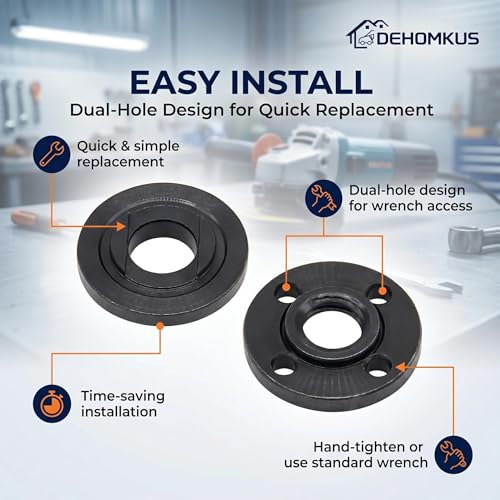DEHOMKUS 193465-4 Angle Grinder Flange Nut Compatible with Various Grinding Tools Fit For Most Angle Grinders With 5/8" -11 Thread - Image 2