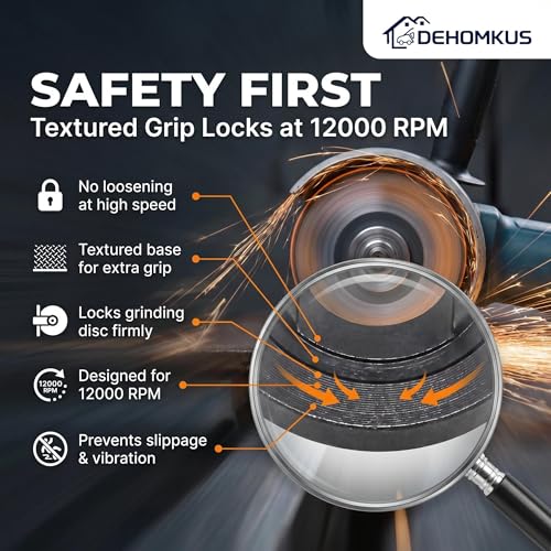 DEHOMKUS 193465-4 Angle Grinder Flange Nut Compatible with Various Grinding Tools Fit For Most Angle Grinders With 5/8" -11 Thread - Image 3