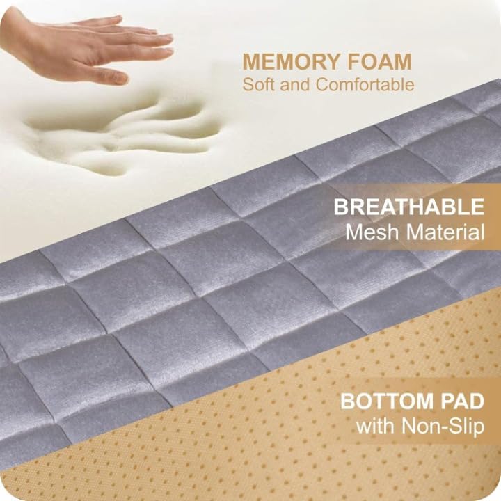 VANITYA Car Seat Soft Cover with Non-Slip Grip and Storage Pouch, Breathable, Memory Foam Comfort Seat Protector for Cars Universal Fit, Anti-Wear, Pressure Relief, Easy Installation - Image 4