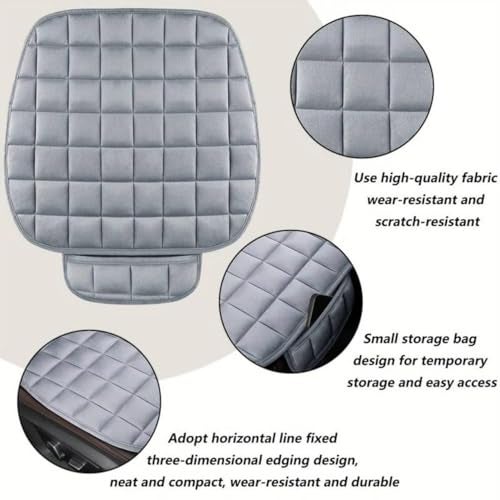 VANITYA Car Seat Soft Cover with Non-Slip Grip and Storage Pouch, Breathable, Memory Foam Comfort Seat Protector for Cars Universal Fit, Anti-Wear, Pressure Relief, Easy Installation - Image 2