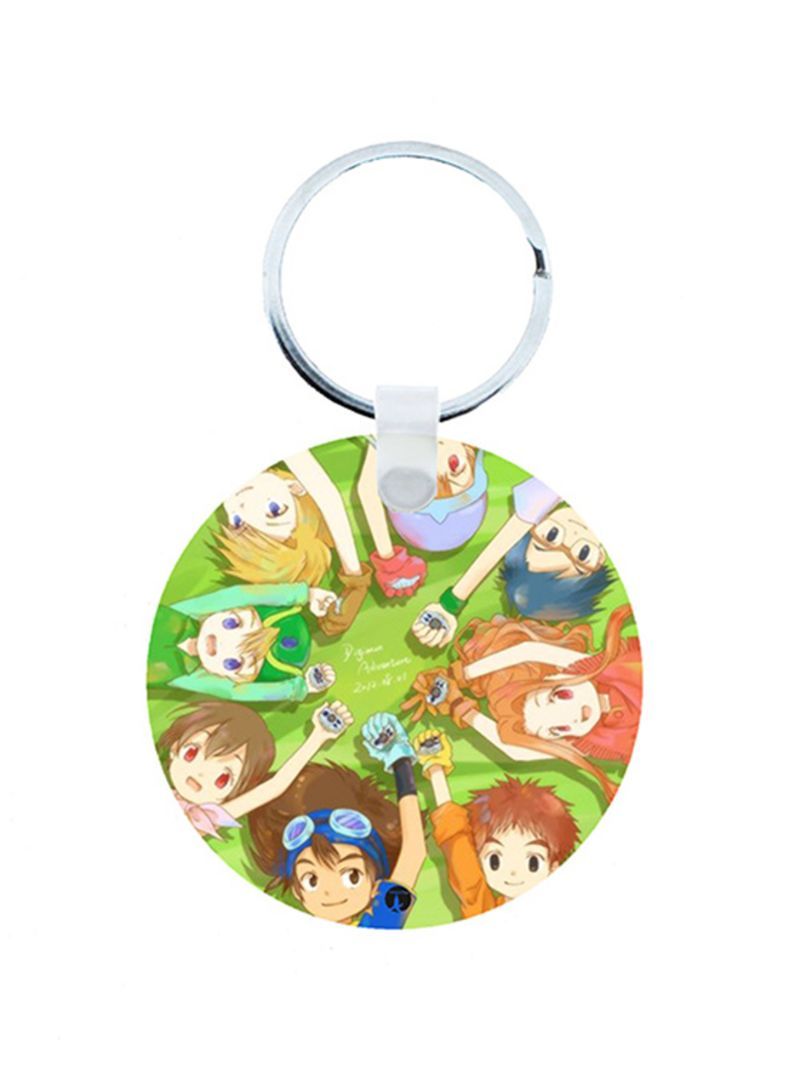 RKN Digimon Anime Wooden Keychain