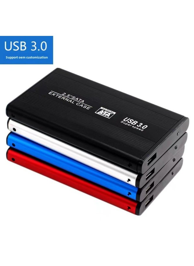 ماركة غير محددة صندوق القرص الصلب الخارجي USB3.0 2.5 بوصة للكمبيوتر المحمول SATA معدني خارجي USB3.0 صندوق القرص الصلب المحمول - اللون: أسود  - Image 2