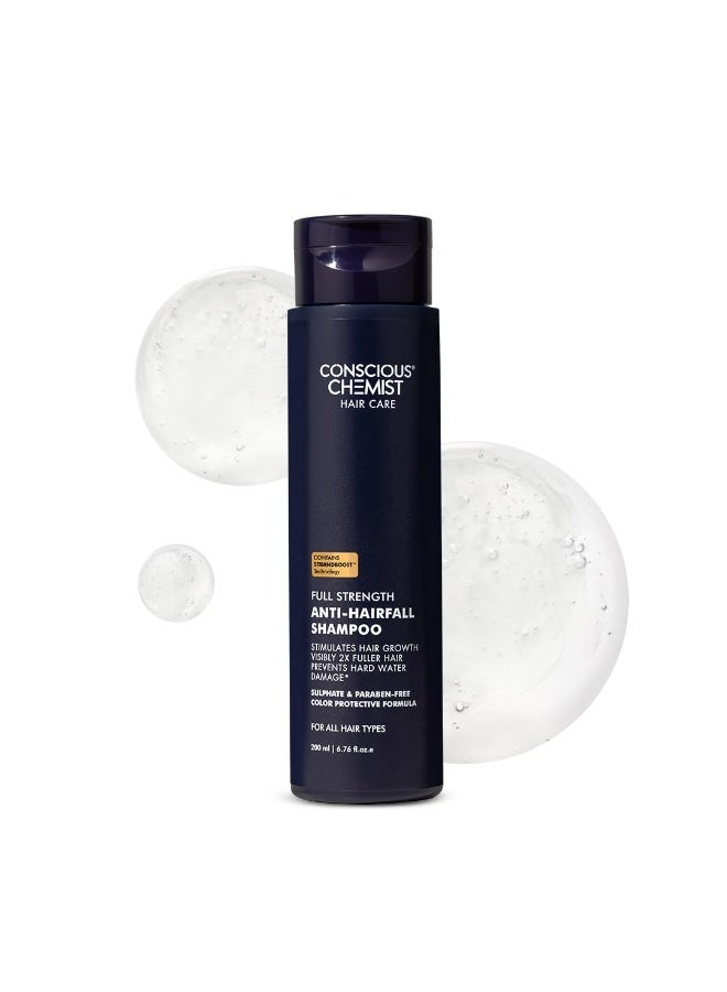 Conscious Chemist® Anti Hairfall Shampoo | Saw palmetto, Yeast Extract, Rosemary OIl & Keratin | 2x Hair Fall Control & Hair Growth | Hard Water Safe | With StrandBoost™️ Technology | Paraben & SLS Free | For All Hair Types | Women & Men | 200ml - Image 1