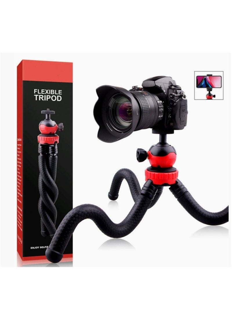 YQINU Flexible Octopus Tripod with Bluetooth Remote 360° Rotating Ball Head Phone Holder and GoPro Base Portable Mini Camera Tripod Stand  - Image 1